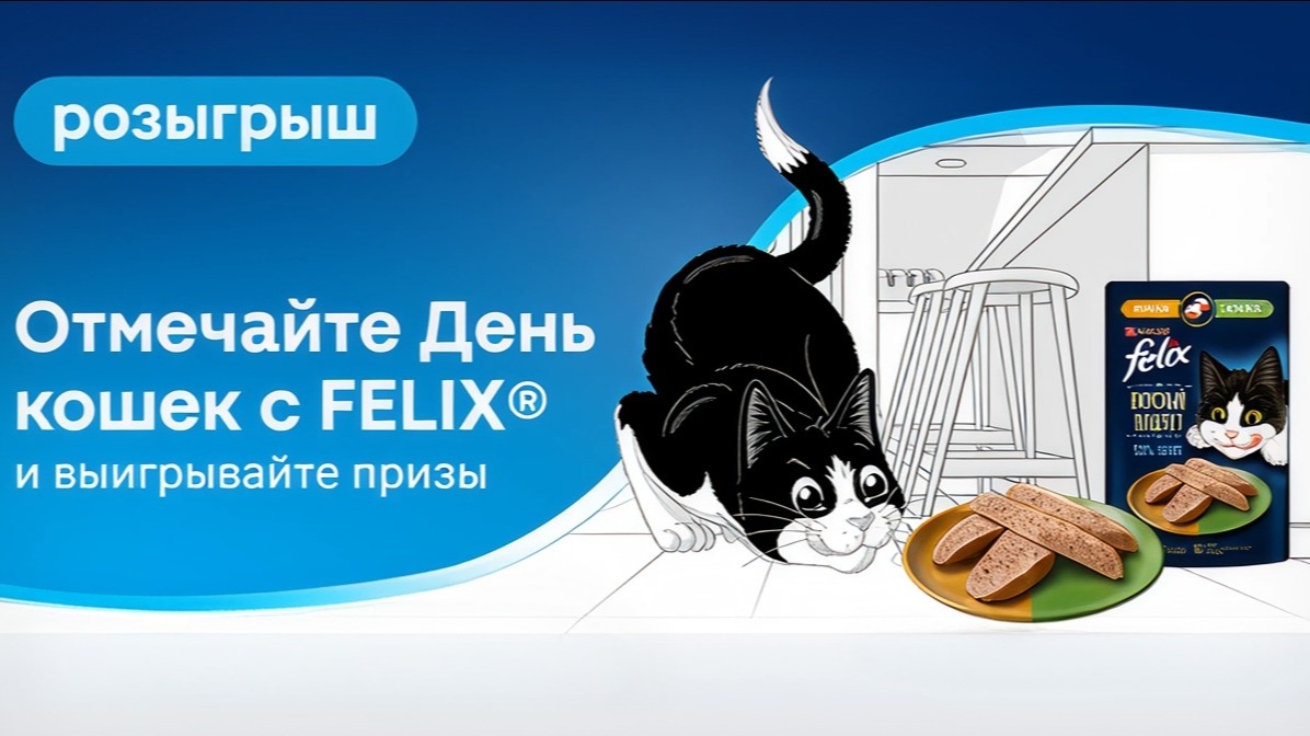 Миниатюра акции «Отмечайте День кошек с FELIX и выигрывайте призы!»