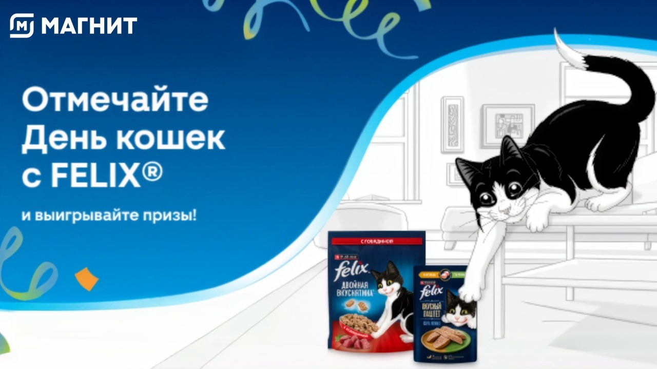 Миниатюра акции «Отмечайте День кошек с FELIX и выигрывайте призы!»